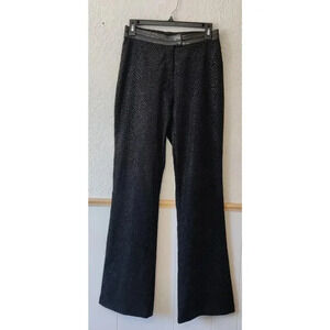 Cachet Bootcut Black Textured Pants Sz 6 Mid-High Rise